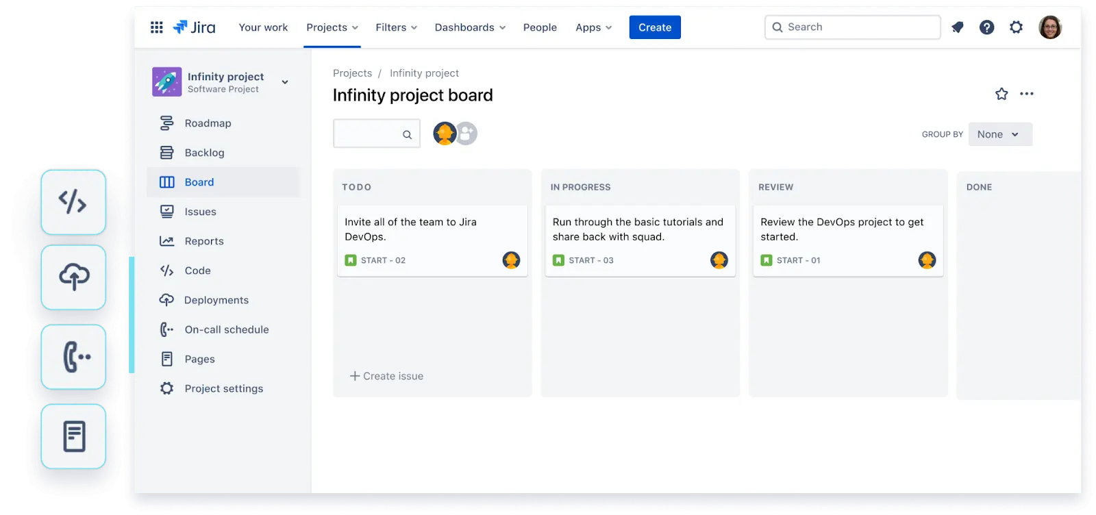 Jira helps to establish effective cooperation between different teams