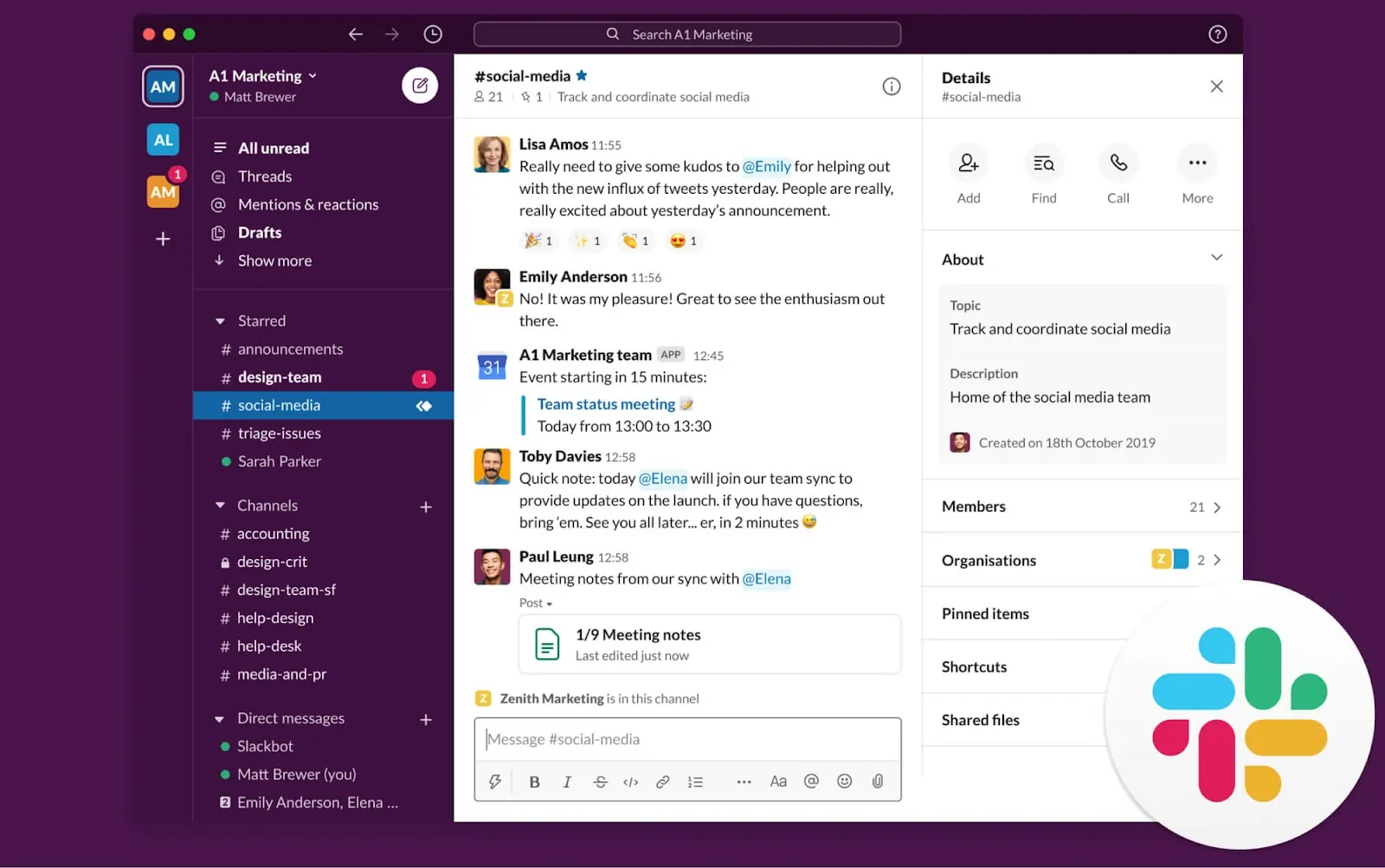 Slack, a convenient messenger for work