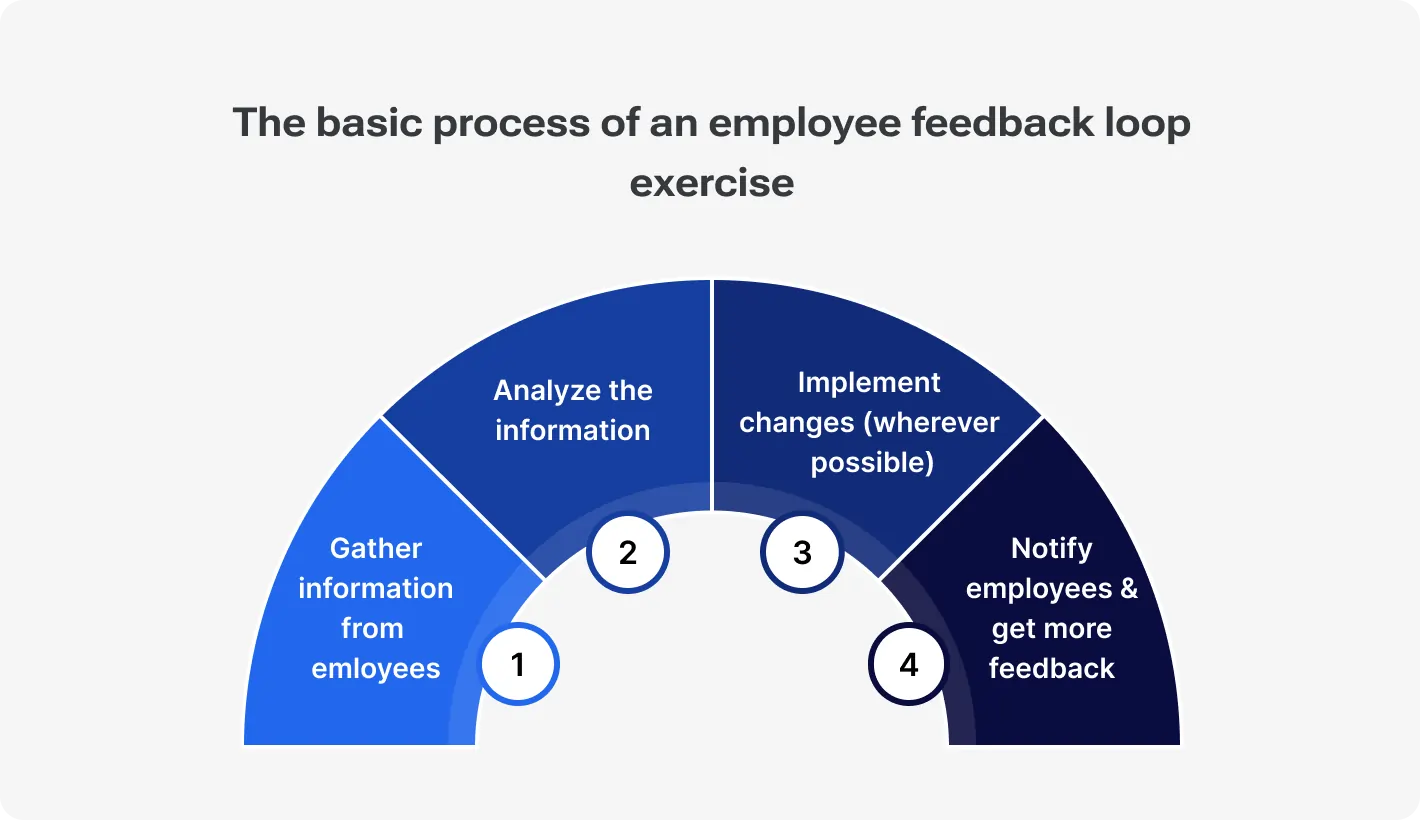 The basic process of an employee feedback loop exercise