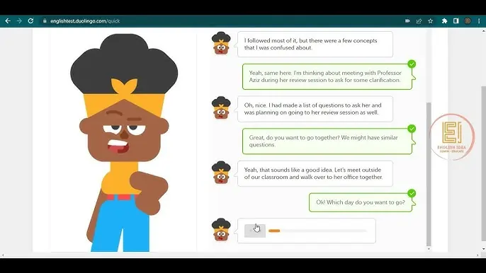 Conversational interfaces by Duolingo